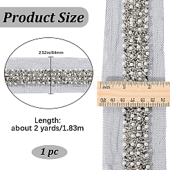 Отделка кружевом из полиэстера и пластиковых бусин OCOR-WH20005-45B