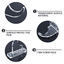Акриловый настенный держатель для меча AJEW-WH0459-27