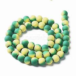 Окрашенного распылением немагнитных синтетических нитей гематита бусы G-N337-01B