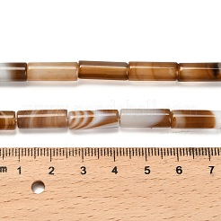 Окрашенные естественный агат бисер пряди G-G203-01H