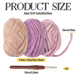 3 моток пряжи полиэстер 3 цветов&nbsp;DIY-MB0002-06C