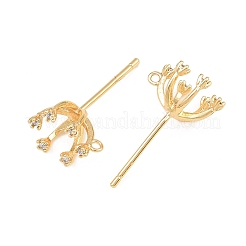 Messing micro pave zirkonia-ohrstecker-Zubehör&nbsp;CU-CBA866A-01G
