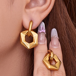 Pendientes de aro de acero inoxidable 304&nbsp;WG5085F-01