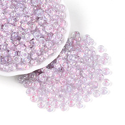 Внутри цветные прозрачные стеклянные бусины&nbsp;SEED-T009-01F