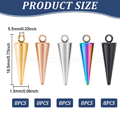 40 шт. подвески из нержавеющей стали 201 двух цветов&nbsp;STAS-UN0048-23