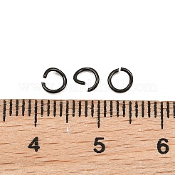304ステンレススチールオープン丸カン  イオンプレーティング（ip）  ブラック  4x0.6mm  内径：2.8mm  22ゲージ&nbsp;STAS-M235-02A-EB