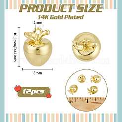 12 шт. Латунные подвески&nbsp;KK-BC0015-09G