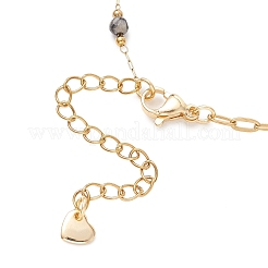 Браслет-цепочка из круглых граненых бусин из нержавеющей стали 316 и 304&nbsp;AJEW-JB01587