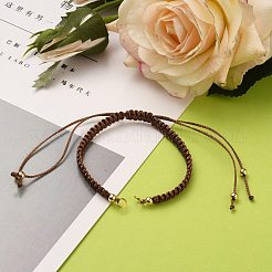 Регулируемый плетеный браслет из полиэфирного шнура AJEW-JB00760-06