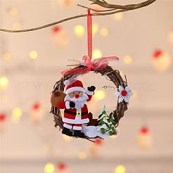 円形の籐のつるの枝の花輪フープ  diyイースタークリスマスパーティーの装飾のために  バリーウッド  20~20.5x2~2.3cm  内径：16~16.3のCM&nbsp;DIY-B022-01E
