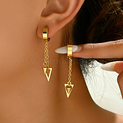 Модные ретро-серьги-кольца с геометрическими конусами и треугольниками из нержавеющей стали 201&nbsp;JW1667