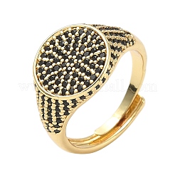 Манжеты из латуни с микро паве кубический цирконий для женщин&nbsp;RJEW-A069-13G