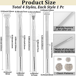 4 шт. 4 стиля штампов для рукоделия из сплава кожи FIND-BBC0004-37