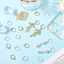 80 шт. 2-х цветная фурнитура для сережек из нержавеющей стали 304&nbsp;STAS-SC0010-55