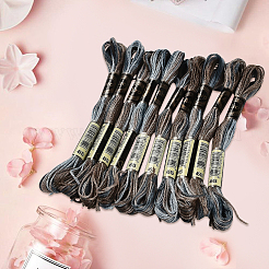 10 моток двухслойной полиэфирной нити для вышивания&nbsp;OCOR-CY0002-99E