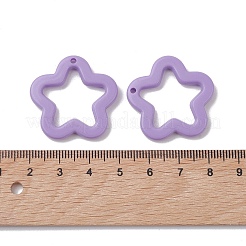 オペークアクリルパーツ  スター  ライラック  28.5x29.5x4mm  穴：1.8mm  約349個/500g&nbsp;MACR-M042-02D