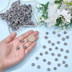 300 Stück handgefertigte Polymer-Tonperlen mit 3 Stilen im Tartan-Stil.&nbsp;CLAY-SC0002-83