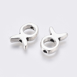 Ostern Thema Antik Silber Farbe tibetischen Stil Jesus Fisch / Christian Ichthys Ichthus&nbsp;X-LF1691Y-NF