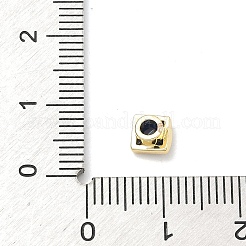 Квадратные латунные микропаве кабошоны из кубического циркония&nbsp;KK-P345-13G-E09