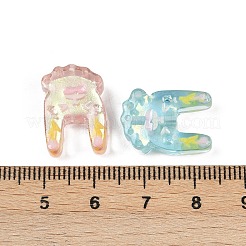 Прозрачные смоляные эмалевые бусины RESI-L047-12