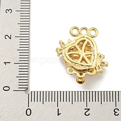 Латунные микро проложить кубического циркония ящик с застежками KK-U037-37G