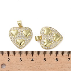 Латунные микропаве прозрачные подвески с фианитом KK-H466-08G-04