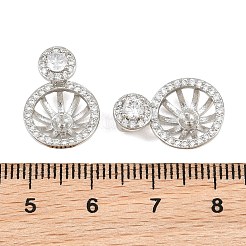 Messing-Mikropavé-Fassung mit klaren Zirkonia-Steinen&nbsp;KK-CBA6A75-42P