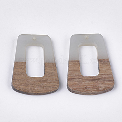 Pendentifs en bois de résine et de noyer&nbsp;RESI-S358-84G