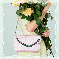 2 шт. двухцветные ручки для сумок из граненых бусин из смолы FIND-WR0008-13