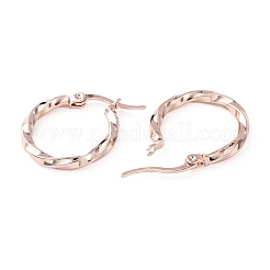 Серьги-кольца из нержавеющей стали 304&nbsp;STAS-TAC0001-11B-RG