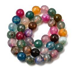 Граненые натуральные прожилки дракона огонь треск агат бусины пряди&nbsp;G-F447-10mm-F01