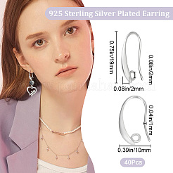 20 пара латунных крючков для сережек KK-BBC0016-18