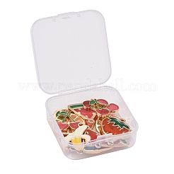 15шт 5 стиля светлые позолоченные подвески с эмалью из сплава с фруктовой тематикой&nbsp;ENAM-ZZ0001-06