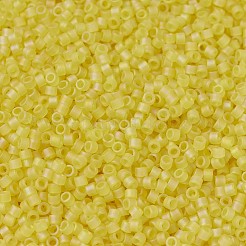 MIYUKIデリカビーズ  シリンダー  日本製シードビーズ  11/0  （db0854)マット透明黄色ab  1.3x1.6mm  穴：0.8mm  約20000個/袋  100 G /袋&nbsp;SEED-J020-DB0854
