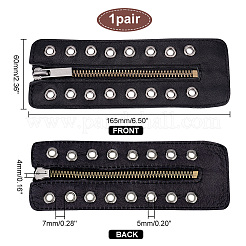 Вставки на молнии из искусственной кожи со шнуровкой в ботинках&nbsp;DIY-WH0387-37B-01