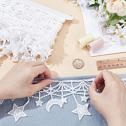 5 ярд полиэстеровой кружевной отделки SRIB-HY0001-13