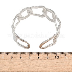 Brazaletes ovalados de acero inoxidable 304 para mujer&nbsp;BJEW-B150-06P