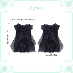 Ärmel aus Nylonspitze mit Schleife&nbsp;DIY-WH0888-538B