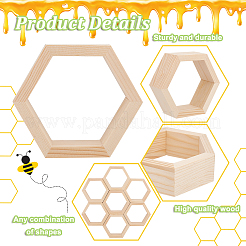 10 soporte organizador de postres y cupcakes de madera hexagonal.&nbsp;ODIS-GA0001-49