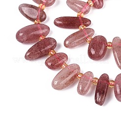 Природного кварца клубники нитей бисера&nbsp;G-Z091-A25