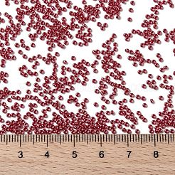 MIYUKIラウンドロカイユビーズ  日本製シードビーズ  （rr425)不透明なキャデラックの赤い光沢  15/0  1.5mm  穴：0.7mm  約5555PCS /ボトル  10 G /ボトル&nbsp;SEED-JP0010-RR0425