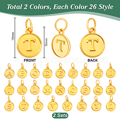 52 шт. 2-цветные подвески в виде букв a~z из сплава&nbsp;PALLOY-PH01857