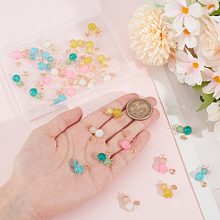 40 шт. 5-х цветные подвески из искусственного нефрита FIND-SC0009-72