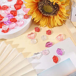 450pcs 8 Arten transparente Acrylperlen&nbsp;TACR-CA0001-34