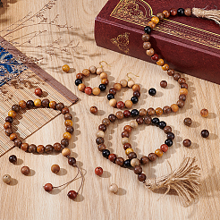 150шт 10 цвета деревянные бусины WOOD-PH0003-57