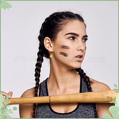 10 пара бейсбольных серег из нержавеющей стали и стекла в 2 стилях&nbsp;EJEW-ME0001-17