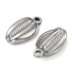 変色しない304ステンレススチールペンダント  シェルチャーム  ステンレス鋼色  18x10x3.5mm  穴：1.8mm&nbsp;STAS-M323-35P