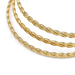 7шт. набор браслетов из нержавеющей стали 201 с вакуумным покрытием&nbsp;BJEW-F476-06G-01