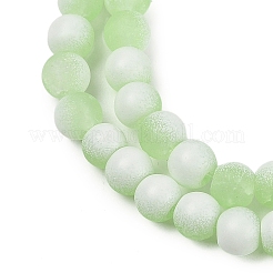 Perles de verre givrées craquelées&nbsp;X1-GLAA-U001-8mm-M09