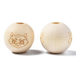 Незаконченная натуральная древесина европейский бисер WOOD-S045-147